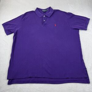 Polo Ralph Lauren Polo Shirt Mens XXL Purple‎ Short Sleeve Embroidered Pony Logo